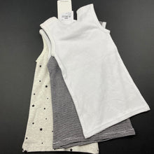 Load image into Gallery viewer, unisex Target, set of 3 organic cotton singlet tops, marks on labels, NEW, size 000,  