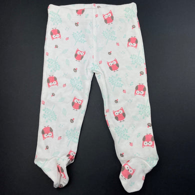 Girls Tiny Little Wonders, cotton footed leggings / bottoms, EUC, size 0000,  