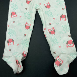 Girls Tiny Little Wonders, cotton footed leggings / bottoms, EUC, size 0000,  