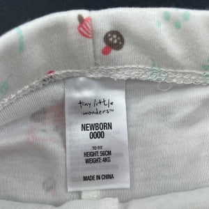 Girls Tiny Little Wonders, cotton footed leggings / bottoms, EUC, size 0000,  