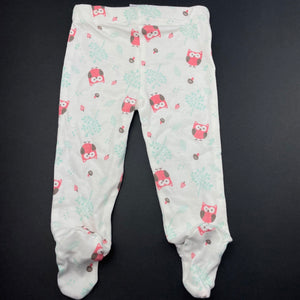 Girls Tiny Little Wonders, cotton footed leggings / bottoms, EUC, size 0000,  