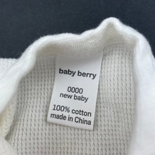 Load image into Gallery viewer, Boys Baby Berry, waffle cotton henley bodysuit / romper, EUC, size 0000,  