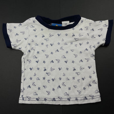 Boys Dymples, navy & white cotton t-shirt / top, GUC, size 000,  