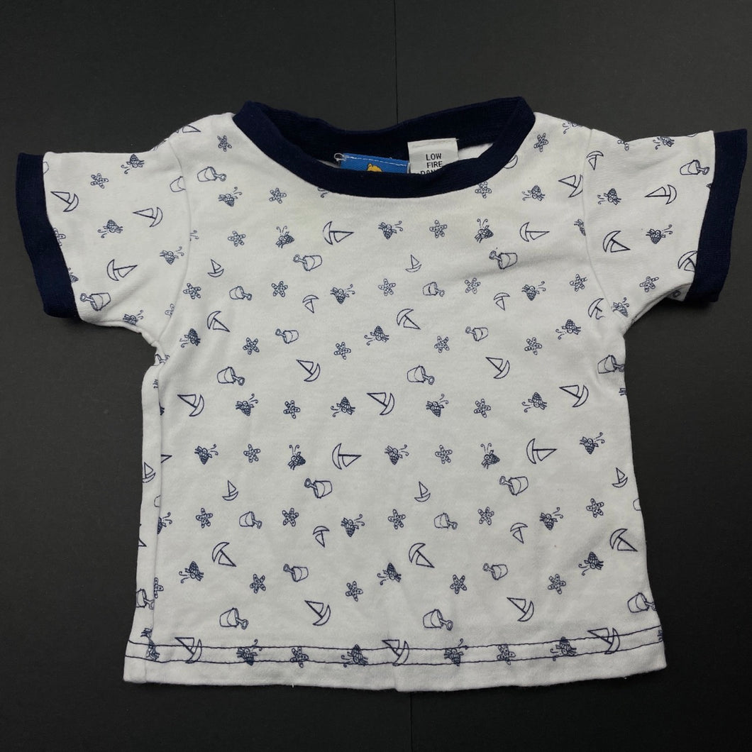 Boys Dymples, navy & white cotton t-shirt / top, GUC, size 000,  