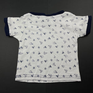 Boys Dymples, navy & white cotton t-shirt / top, GUC, size 000,  