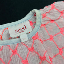 Load image into Gallery viewer, Girls Seed, lightweight cotton dress, discolouration, FUC, size 1-2, L: 47cm