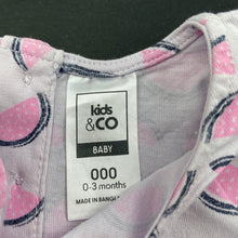 Load image into Gallery viewer, Girls Kids &amp; Co, cotton top, watermelons, L: 29cm, FUC, size 000,  