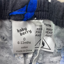 Load image into Gallery viewer, Boys Baby Berry, flannel cotton pyjama pants / bottoms, EUC, size 0,  