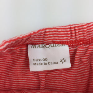 Girls Marquise, striped soft cotton bloomers, EUC, size 00