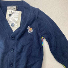 Load image into Gallery viewer, Boys Paul Smith, navy cotton / cashmere knit cardigan, NEW, size 6 months,  