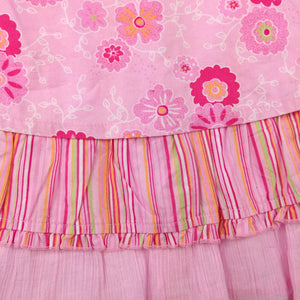 Girls Target, pink cotton floral summer / party dress, EUC, size 00