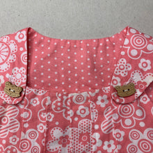 Load image into Gallery viewer, Girls reversible, pink &amp; white cotton dress, armpit to armpit: 26cm, FUC, size 1, L: 38cm