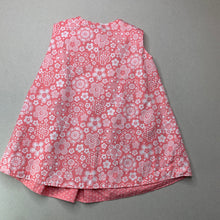 Load image into Gallery viewer, Girls reversible, pink &amp; white cotton dress, armpit to armpit: 26cm, FUC, size 1, L: 38cm
