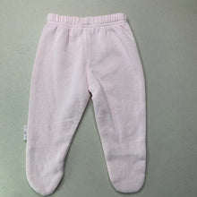 Load image into Gallery viewer, Girls pink, fleece lined footed leggings / bottoms, FUC, size 000,  