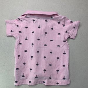Girls Dymples, pink cotton polo top, GUC, size 00,  