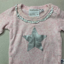 Load image into Gallery viewer, Girls Marquise, pink marle cotton bodysuit / romper, FUC, size 0000,  