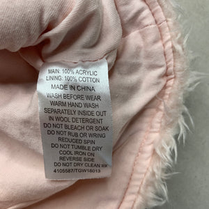 Girls Sprout, cotton lined zip up faux fur vest, GUC, size 1,  