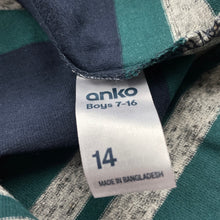 Load image into Gallery viewer, Boys Anko, striped cotton long sleeve top, EUC, size 14,  