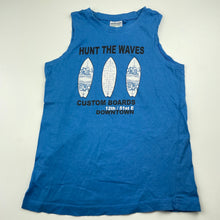 Load image into Gallery viewer, Boys Lily &amp; Dan, blue cotton singlet top, FUC, size 7-8,  