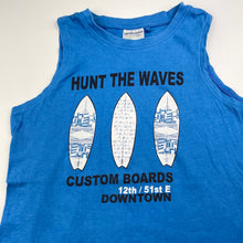 Load image into Gallery viewer, Boys Lily &amp; Dan, blue cotton singlet top, FUC, size 7-8,  