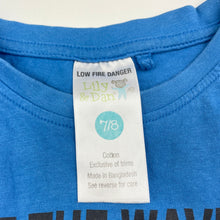 Load image into Gallery viewer, Boys Lily &amp; Dan, blue cotton singlet top, FUC, size 7-8,  