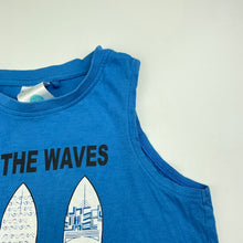 Load image into Gallery viewer, Boys Lily &amp; Dan, blue cotton singlet top, FUC, size 7-8,  