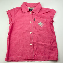 Load image into Gallery viewer, Girls SEED JEANS, embroidered lightweight short sleeve top, GUC, size 6,  