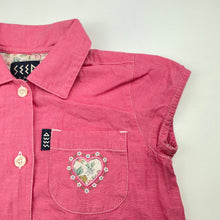 Load image into Gallery viewer, Girls SEED JEANS, embroidered lightweight short sleeve top, GUC, size 6,  