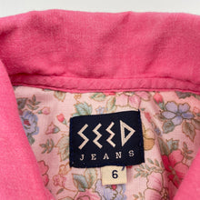 Load image into Gallery viewer, Girls SEED JEANS, embroidered lightweight short sleeve top, GUC, size 6,  