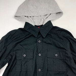 Boys Tilt, hooded cotton long sleeve shirt, GUC, size 7,  