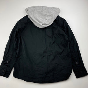 Boys Tilt, hooded cotton long sleeve shirt, GUC, size 7,  