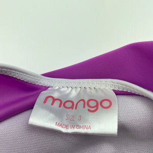 Girls Mango, purple swim one-piece, EUC, size 3,  