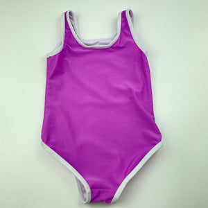 Girls Mango, purple swim one-piece, EUC, size 3,  
