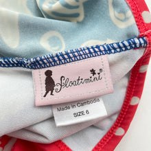 Load image into Gallery viewer, Girls Floatimini, swim top, shells, FUC, size 6,  