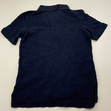 Load image into Gallery viewer, Boys GAP, navy cotton polo shirt top, GUC, size 4-5,  