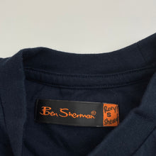 Load image into Gallery viewer, Boys Ben Sherman, navy cotton t-shirt / top, Sz: S, armpit to armpit: 39cm, GUC, size 10-11,  
