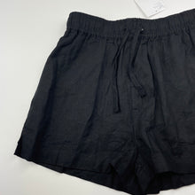 Load image into Gallery viewer, Girls Brillant Basics, black linen/ viscose shorts, elasticated, NEW, size 12,  