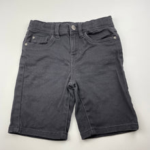 Load image into Gallery viewer, Boys Clothing &amp; Co, grey stretch denim shorts, adjustable, GUC, size 7,  