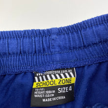 Load image into Gallery viewer, Boys School Zone, blue school shorts, elasticated, FUC, size 4,  