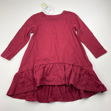 Load image into Gallery viewer, Girls Anko, cotton long sleeve casual dress, NEW, size 2, L: 43cm at front