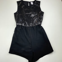 Load image into Gallery viewer, Girls Anko, black sequin playsuit, EUC, size 8,  