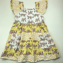 Load image into Gallery viewer, Girls KID, animal print cotton summer dress, EUC, size 5, L: 63cm
