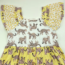 Load image into Gallery viewer, Girls KID, animal print cotton summer dress, EUC, size 5, L: 63cm