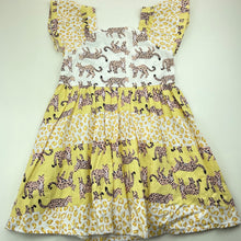 Load image into Gallery viewer, Girls KID, animal print cotton summer dress, EUC, size 5, L: 63cm
