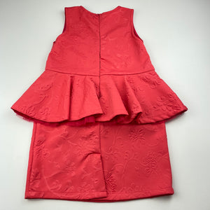 Girls Phelfish, floral peplum party dress, armpit to armpit: 32cm, FUC, size 7-8, L: 60cm