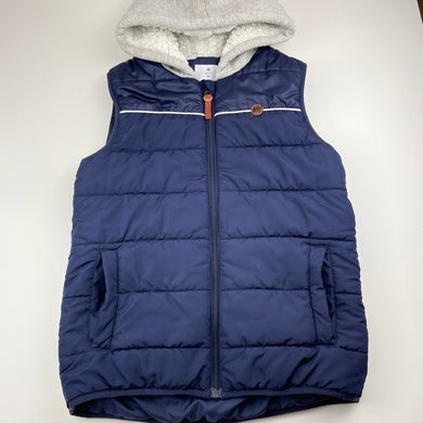 Boys Target, navy hooded puffer vest / jacket, GUC, size 10,  