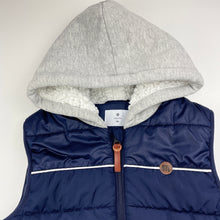 Load image into Gallery viewer, Boys Target, navy hooded puffer vest / jacket, GUC, size 10,  