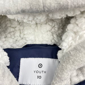 Boys Target, navy hooded puffer vest / jacket, GUC, size 10,  