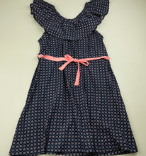 Load image into Gallery viewer, Girls Milkshake, navy cotton casual summer dress, GUC, size 8, L: 70cm