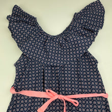 Load image into Gallery viewer, Girls Milkshake, navy cotton casual summer dress, GUC, size 8, L: 70cm